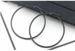 Elegance Különleges fekete fazonú nemesacél karika fülbevaló 5 cm átmérőjű (FBV - 4551fekete5)