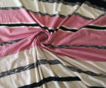  Mályva - ekrü - sötétkék csíkos viscose jersey textil - 170 cm