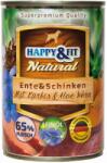 Happy&Fit Natural Dog Canned Duck & Ham with Pumpkin & Aloe Vera 400 g