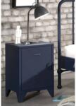 VIPACK Noptieră "Bronxx" cu ușă, albastru mat, metal BRNA1107 (442695)