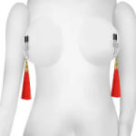 Lovetoy Glamor Tassel Nipple Clamp - mellcsipesz (piros)