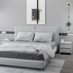 vidaXL Noptiere, 2 buc. , gri beton, 45x34, 5x44, 5 cm, PAL (809854)