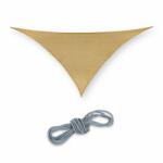 Relaxdays Háromszög alakú HDPE napellenző napvitorla homokszin 3x3x4, 25 m 10037825_33425