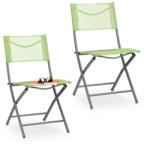  Easy kerti szék összecsukható zöld-szürke 2 db-os szett 10035908