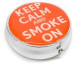Angelo Kör alakú zsebhamutál - Keep Calm and Smoke On felirattal - narancssárga (A-400800-4)
