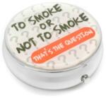 Angelo Kör alakú zsebhamutál - To Smoke or Not to Smoke feliratal - fehér (A-400800-14)