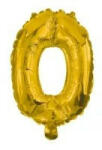 Procos Gold, Arany 0-ás szám fólia lufi 10 cm (PNN91558)