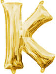 Amscan Gold, Arany mini K betű fólia lufi 33 cm (DPA3303301)