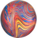 Amscan Colorful, Színes gömb fólia lufi 40 cm (DPA4139701)