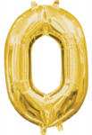 Amscan Gold, Arany mini szám fólia lufi 0-ás 40 cm (DPA3307511)