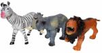 UP Int'l - Set 3 figurine din cauciuc animale salbatice, Zebra/Elefant/Leu, 22 - 26 cm (UP26698ZEL) Figurina