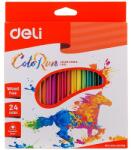 Deli Színes ceruzakészlet, háromszögletű, DELI Color Run, 24 különböző szín (DEC00120)