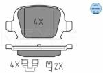 MEYLE set placute frana, frana disc MEYLE -ORIGINAL: True to OE. 025 232 8414 (025 232 8414)