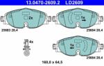 ATE set placute frana, frana disc ATE Ceramic 13.0470-2609.2 (13.0470-2609.2)