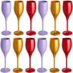  Set 12 pahare Sampanie, evenimente, Classic, policarbonat, 140 ml Pahar