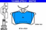 ATE set placute frana, frana disc ATE 13.0460-2753.2 (13.0460-2753.2)