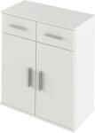 Mobikon Comoda 2 usi 2 sertare mdf alb Resita 70.6x35x79.5 cm (0000263134) Comoda