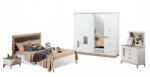 Alpino Set dormitor Alpino Katre 5 corpuri, stejar/alb