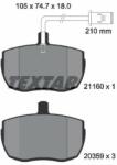 TEXTAR set placute frana, frana disc TEXTAR 2116002 (2116002)