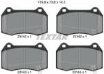 TEXTAR set placute frana, frana disc TEXTAR Q+ 2314201 (2314201)