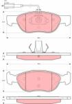 TRW set placute frana, frana disc TRW GDB1486 (GDB1486)