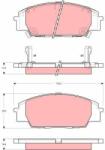 TRW set placute frana, frana disc TRW GDB3250 (GDB3250)