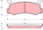 TRW set placute frana, frana disc TRW GDB375 (GDB375)