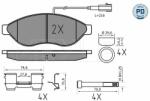 MEYLE set placute frana, frana disc MEYLE -PD: Advanced performance and design. 025 244 6819-1/PD (025 244 6819-1/PD)
