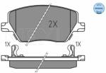 MEYLE set placute frana, frana disc MEYLE -ORIGINAL: True to OE. 025 223 9719 (025 223 9719)