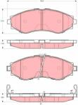 TRW set placute frana, frana disc TRW GDB3345 (GDB3345)