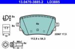 ATE set placute frana, frana disc ATE Ceramic 13.0470-3885.2 (13.0470-3885.2)