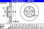 ATE Disc frana ATE 24.0128-0115.1 (24.0128-0115.1) - automobilus