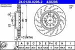 ATE Disc frana ATE 24.0128-0206.2 - automobilus