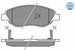 MEYLE set placute frana, frana disc MEYLE -ORIGINAL: True to OE. 025 224 7619 (025 224 7619)