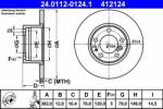 ATE Disc frana ATE 24.0112-0124.1 (24.0112-0124.1) - automobilus
