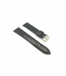  Curea crocodil veritabil neagră, căptușită, plată 22mm -4300122