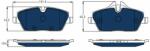 TRW set placute frana, frana disc TRW ELECTRIC BLUE GDB2038BTE (GDB2038BTE)