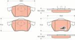 TRW set placute frana, frana disc TRW COTEC GDB1200 (GDB1200)