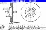 ATE Disc frana ATE 24.0130-0229.1 (24.0130-0229.1) - automobilus