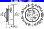 ATE Tambur frana ATE 24.0220-0009.1 (24.0220-0009.1) - automobilus