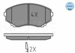 MEYLE set placute frana, frana disc MEYLE -ORIGINAL: True to OE. 025 235 1516/W (025 235 1516/W)