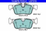 ATE set placute frana, frana disc ATE Ceramic 13.0470-7315.2 (13.0470-7315.2)