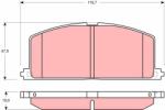 TRW set placute frana, frana disc TRW GDB3184 (GDB3184)