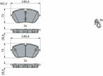 Bosch set placute frana, frana disc BOSCH 0 986 494 946 (0 986 494 946)