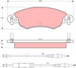 TRW set placute frana, frana disc TRW GDB1447 (GDB1447)