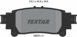 TEXTAR set placute frana, frana disc TEXTAR 2552501 (2552501)