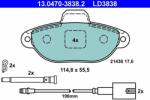 ATE set placute frana, frana disc ATE Ceramic 13.0470-3838.2 (13.0470-3838.2)