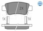 MEYLE set placute frana, frana disc MEYLE -ORIGINAL: True to OE. 025 246 3516/W (025 246 3516/W)