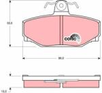 TRW set placute frana, frana disc TRW COTEC GDB442 (GDB442)