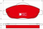 TRW set placute frana, frana disc TRW DTEC COTEC GDB1761DTE (GDB1761DTE)